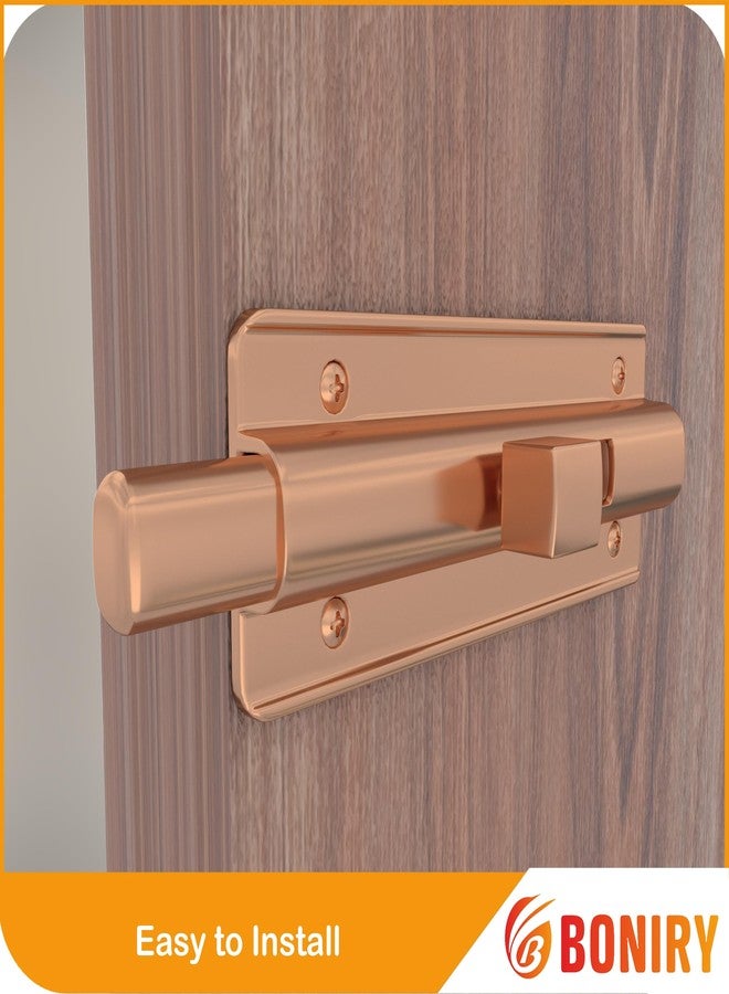 Boniry Premium Heavy Duty Door Latch | Door Stopper Lock | Main Door High Security and Home and Office Doors for Wooden and PVC Door Latch (1, Rose Gold) - Image 2